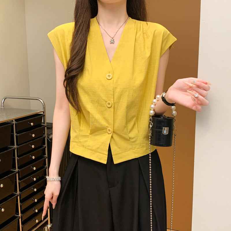 Women's V-Neck Sleeveless Vest Top