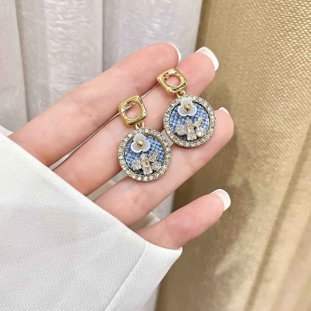 Vintage Retro Sparkly Cubic Zirconia Flower Earrings, Elegant Luxury  Forest Chic Ladies Statement Ear Ornaments