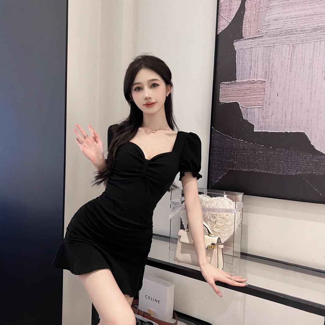Womens Sexy V-neck White Casual Dress