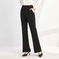 Wide-leg Straight-cut Draped Palazzo Pants With A Slight Flare At The Hem