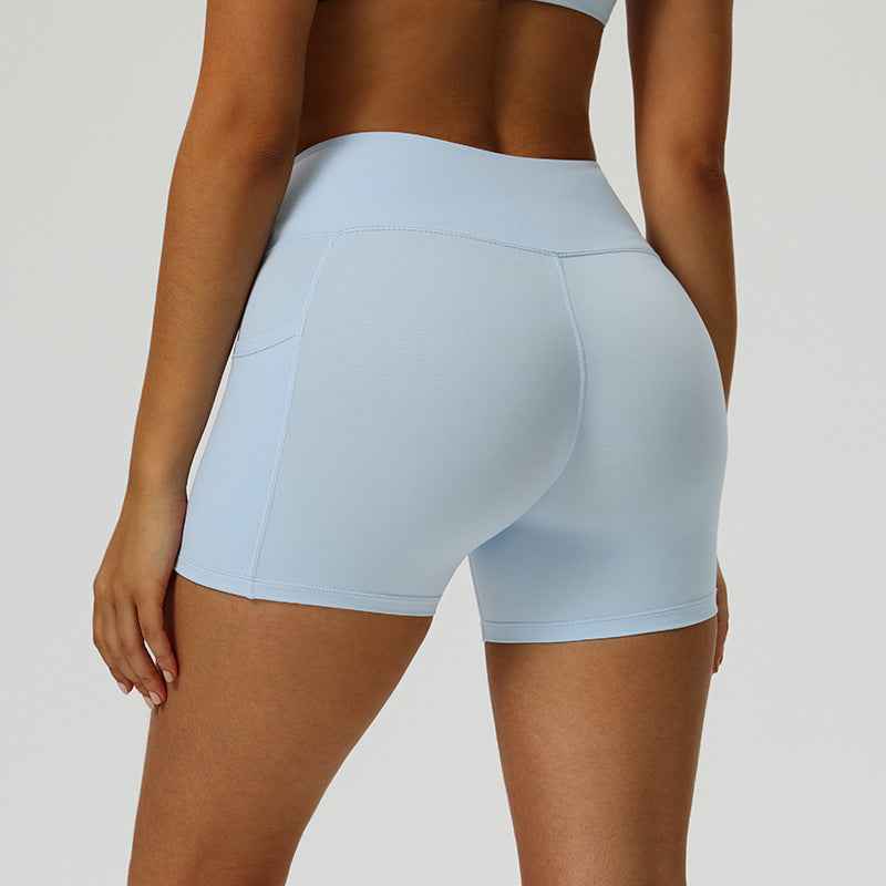 Peach-butt Yoga Shorts High-waisted Butt-lifting For Fitness