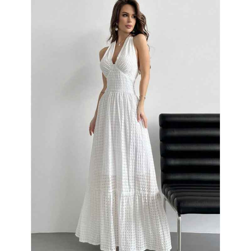 Womens  Summer New Elegant Slim-fit Dress