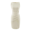 Women's Pleated Sleeveless Midi Bodycon Dress — 5 Colours