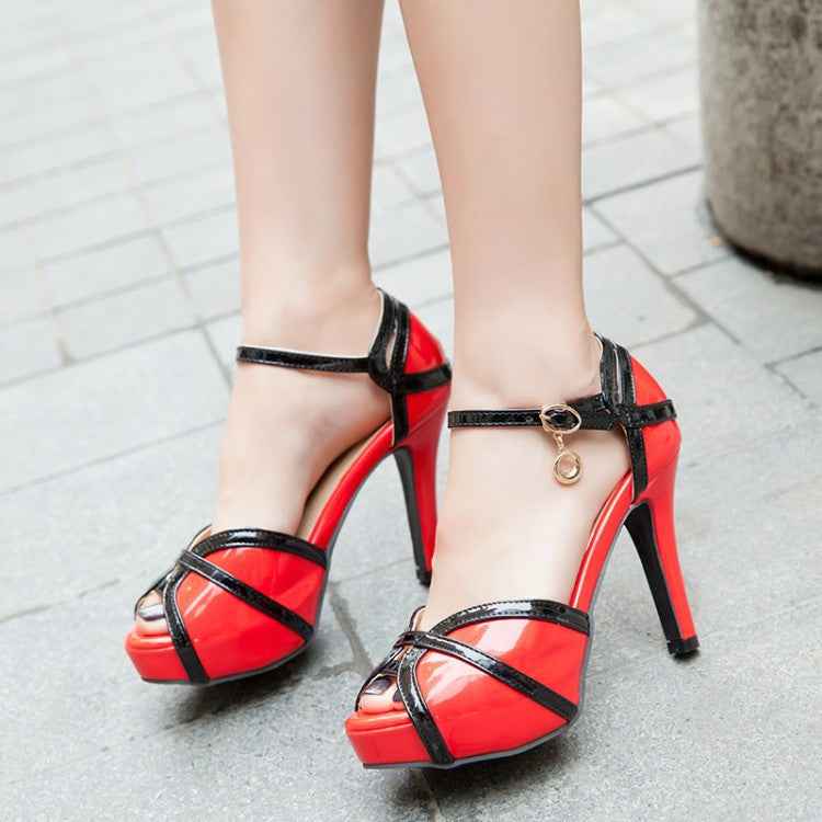 Summer Stiletto-heel Peep-toe Sandals With A Platform