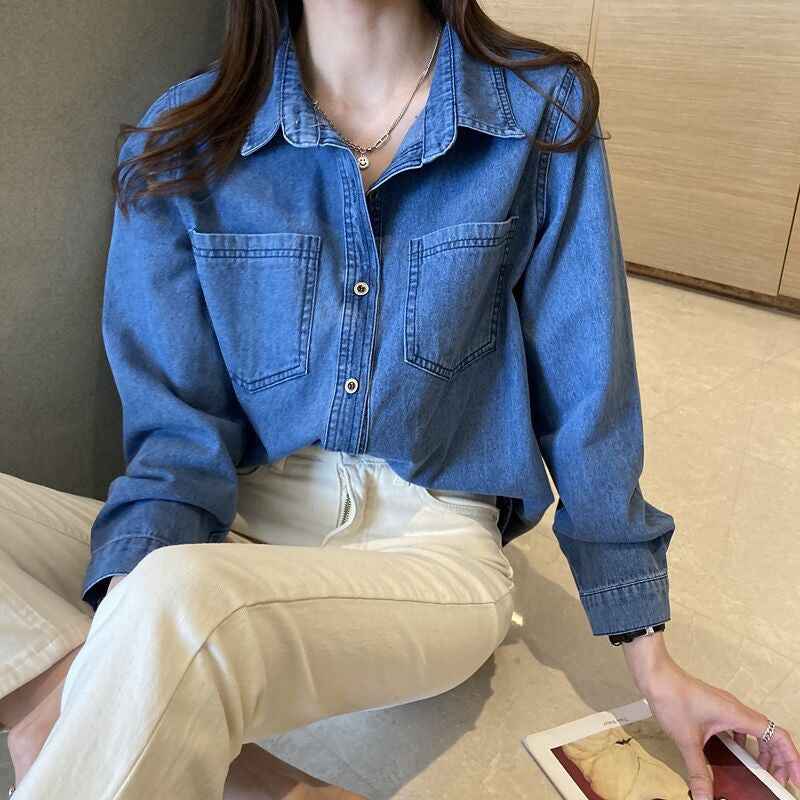 Women's Elegant Long-Sleeve Cotton Commuter Coat