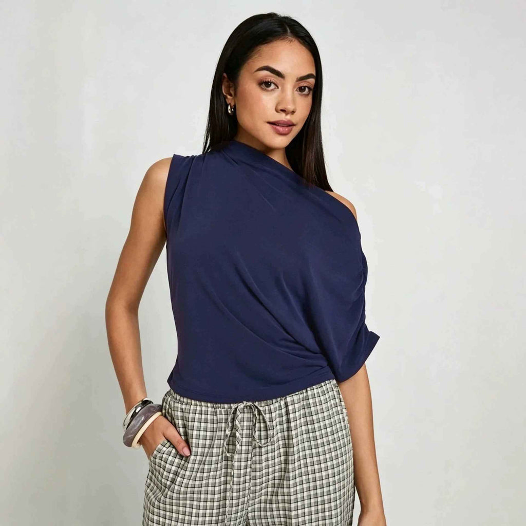 Summer Laid-back Off-shoulder Sleeveless Top