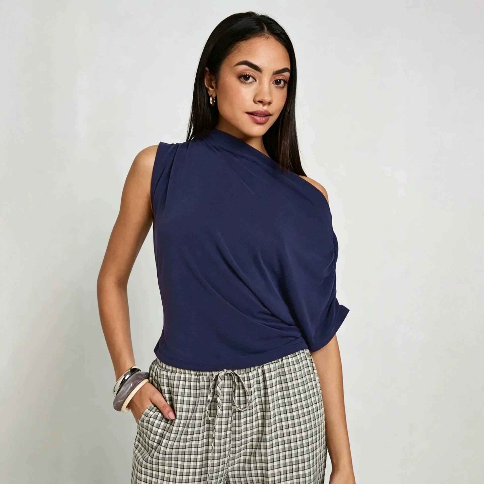 Summer Laid-back Off-shoulder Sleeveless Top