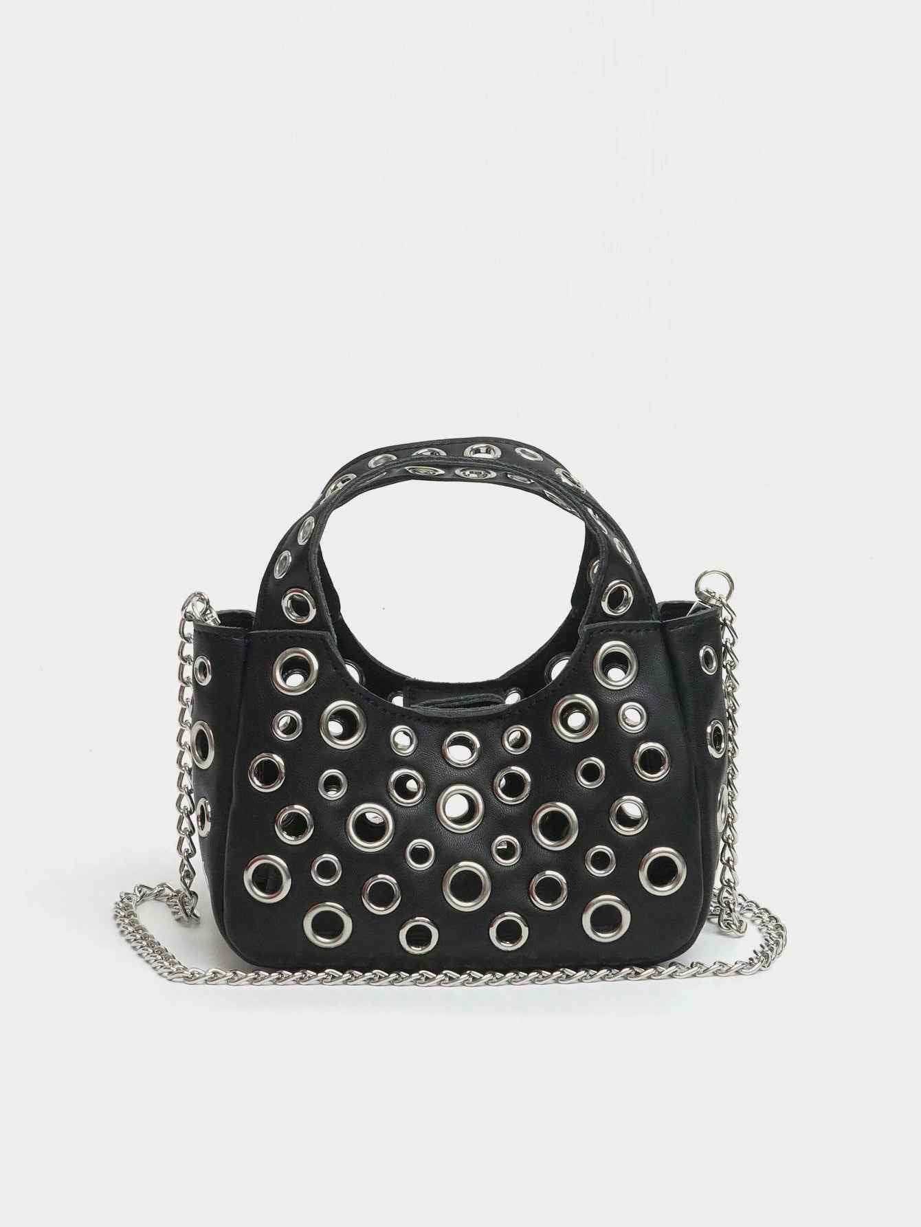 Rivet Bucket Bag — PU Crossbody, Vintage Style, 4 Colours