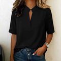 V-Neck Loose Casual Blouse