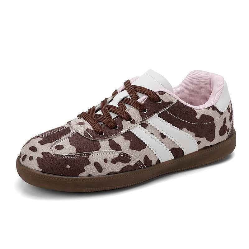 Retro Low-Top Sneakers — Flat Sole, Beige, EU 36–41
