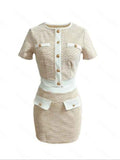 Textured Cropped Top & Mini Skirt Set — 3 Colours