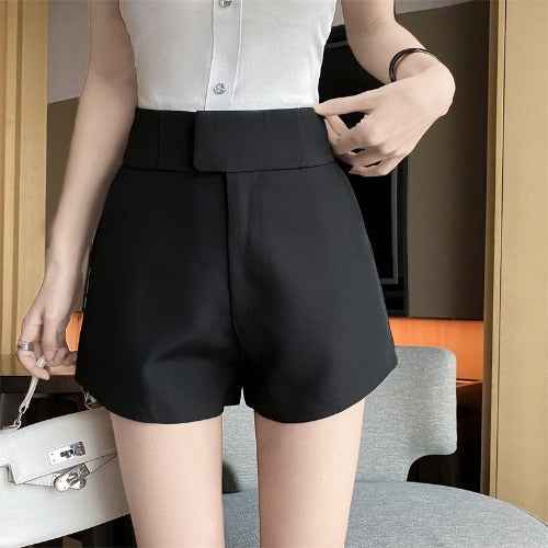 Springsummer Slimming Relaxed-fit Wide Leg Shorts For Petite Figures
