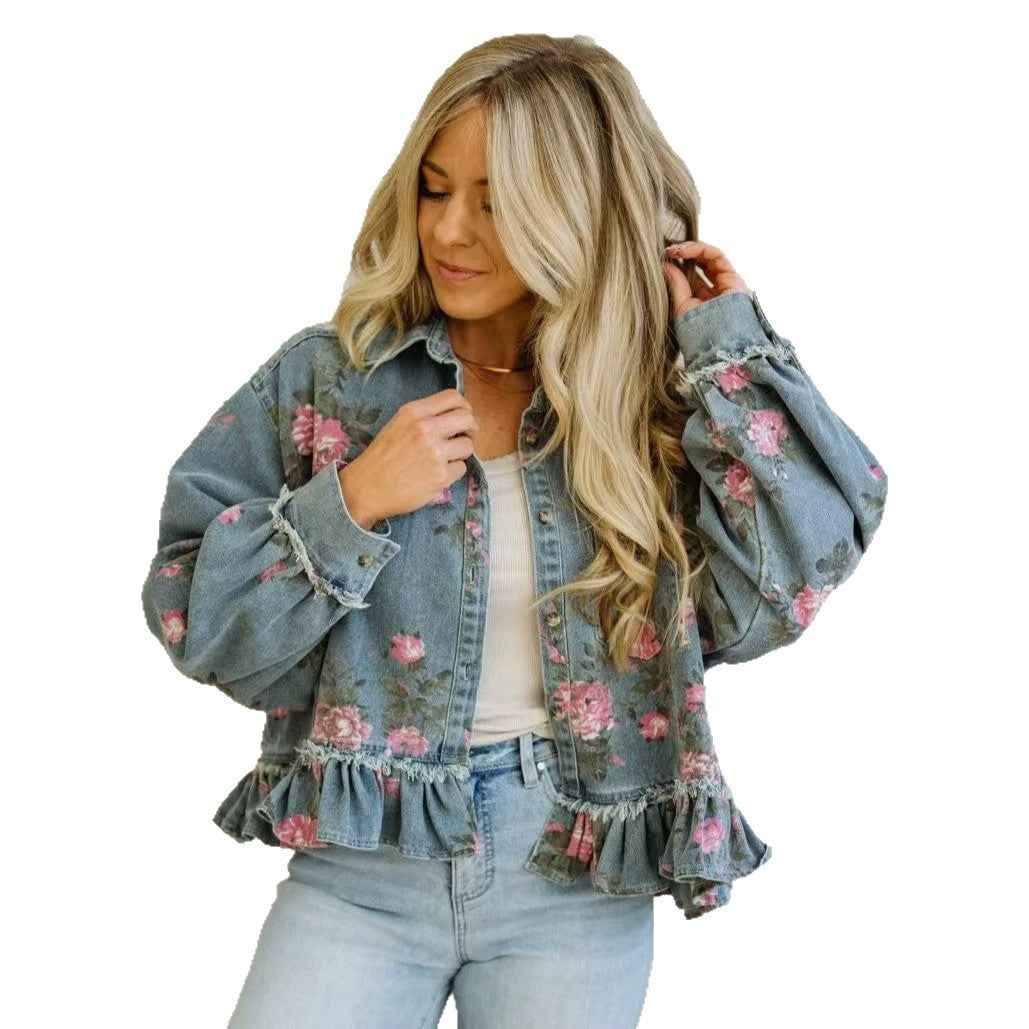 Elegant Loose-Fit Denim Long-Sleeve Shirt — Blue, S–3XL