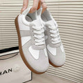Women's Retro Flat Sneakers – Cross-Strap Casual Shoes | 2 Colours