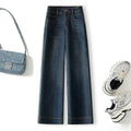 Slimming Plus-size Cropped Wide-leg Jeans