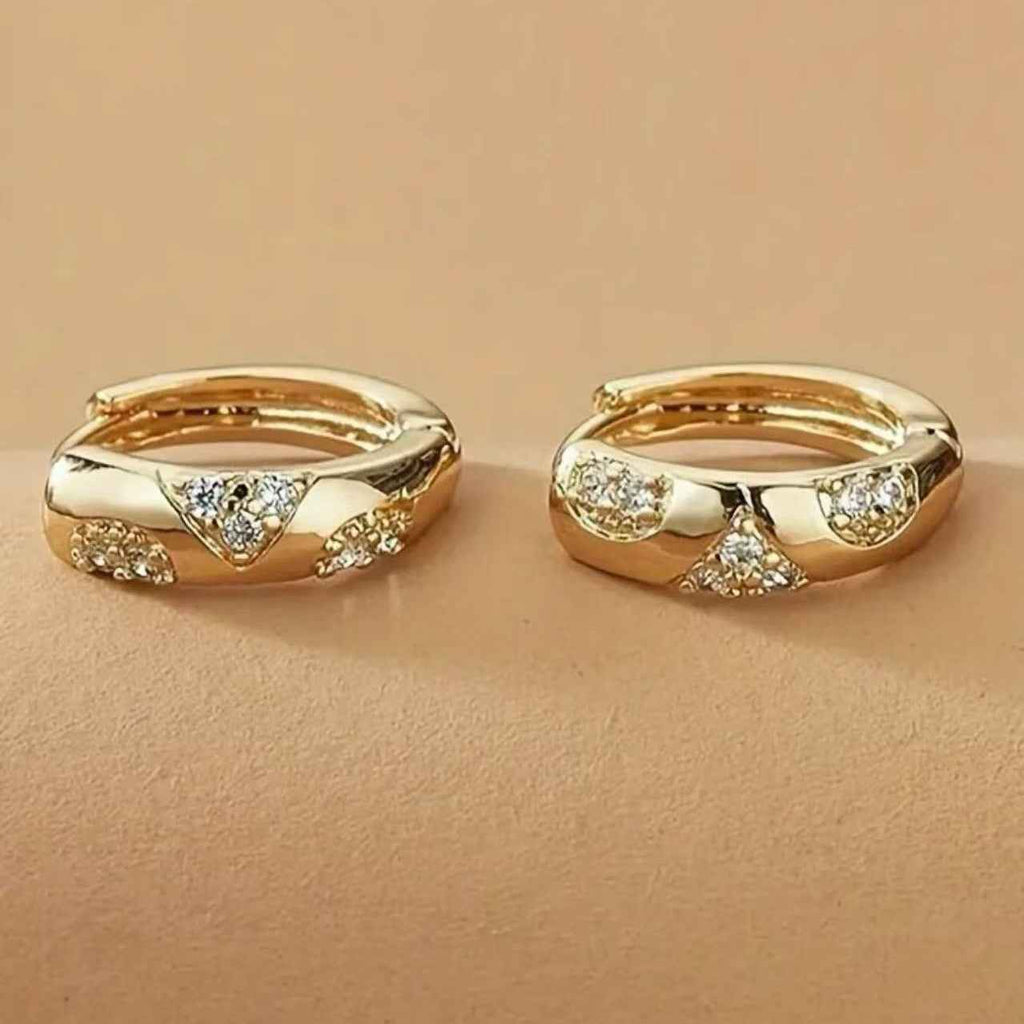 Micro Paved Cubic Zirconia Earrings Women Vintage Retro Earrings Fashion Versatile Popular Jewelry