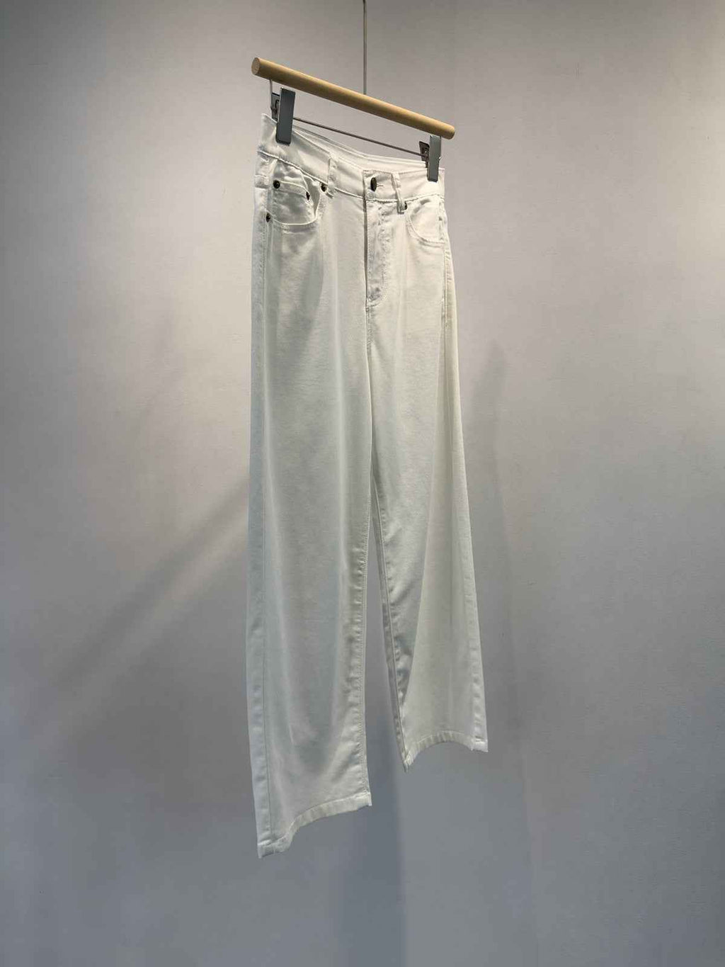Summer White Cropped Denim Jeans