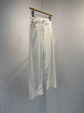 Summer White Cropped Denim Jeans