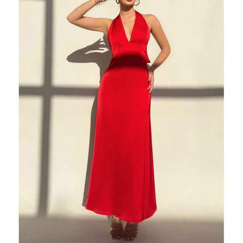 Bow-tie Slim-fit Casual Dress For Women