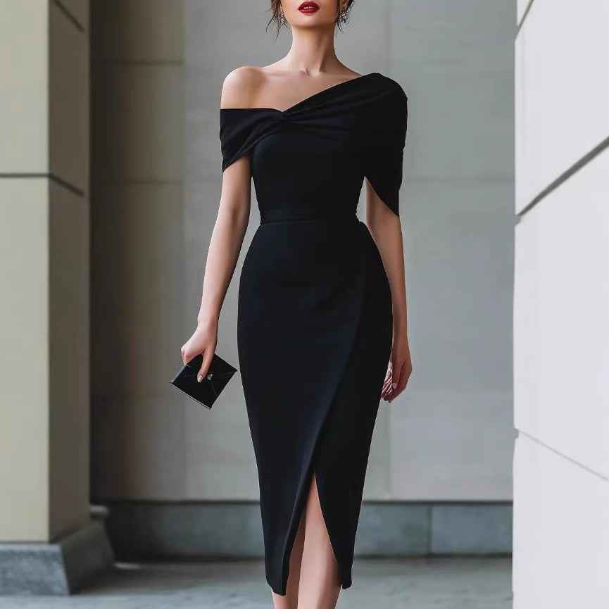 Women's Slim-Fit Patchwork Bodycon Midi Dress — 3 Colours