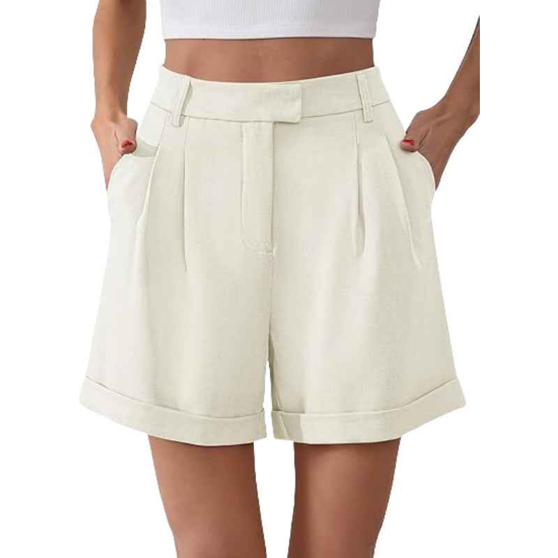 Womens Summer Elastic Business-Formal Shorts