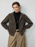 Vintage Check Patchwork Loose Jacket
