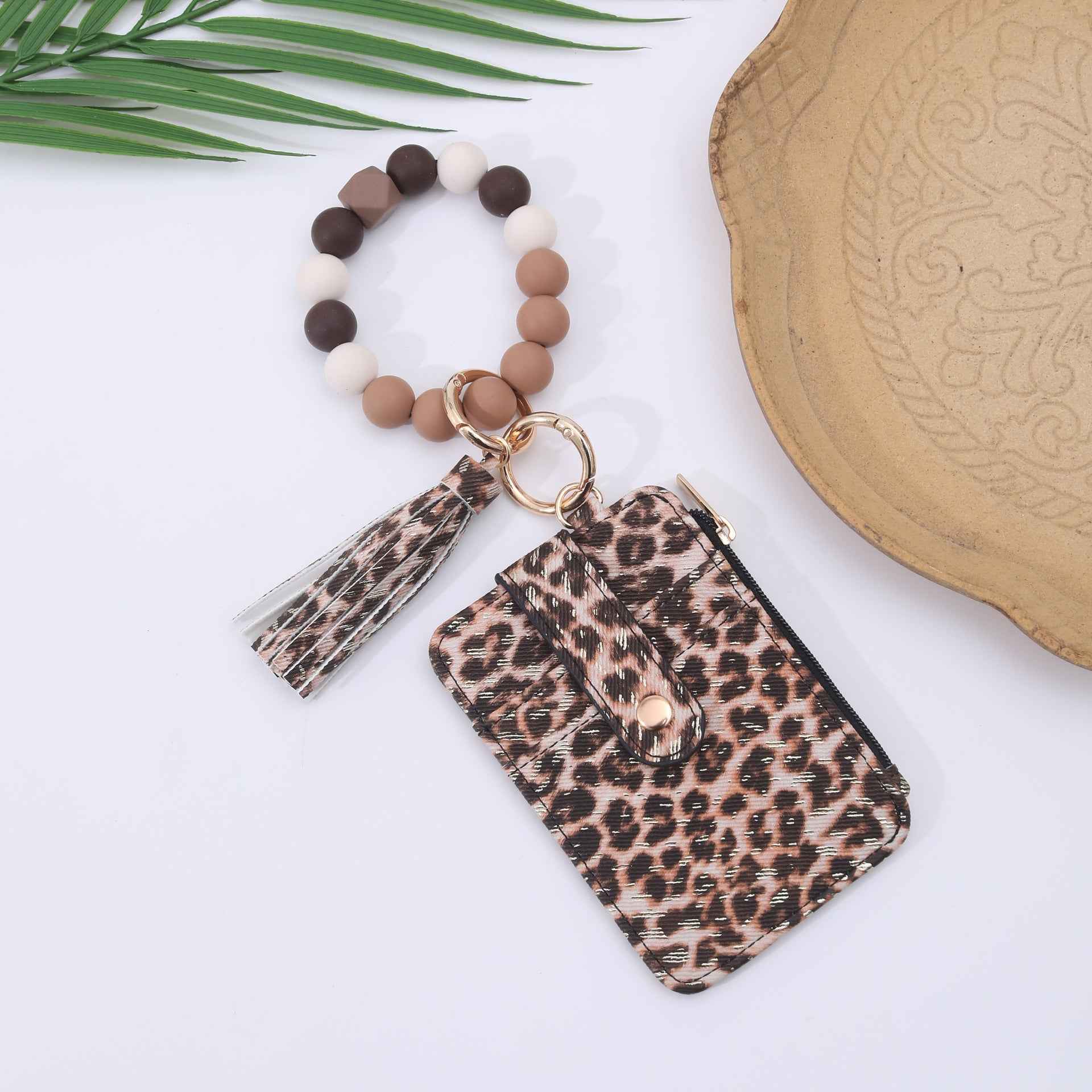 Bead Weave Card Holder & Coin Purse – Waterproof PU Wallet