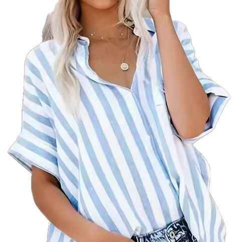 Womens Casual Short-sleeve Shirt