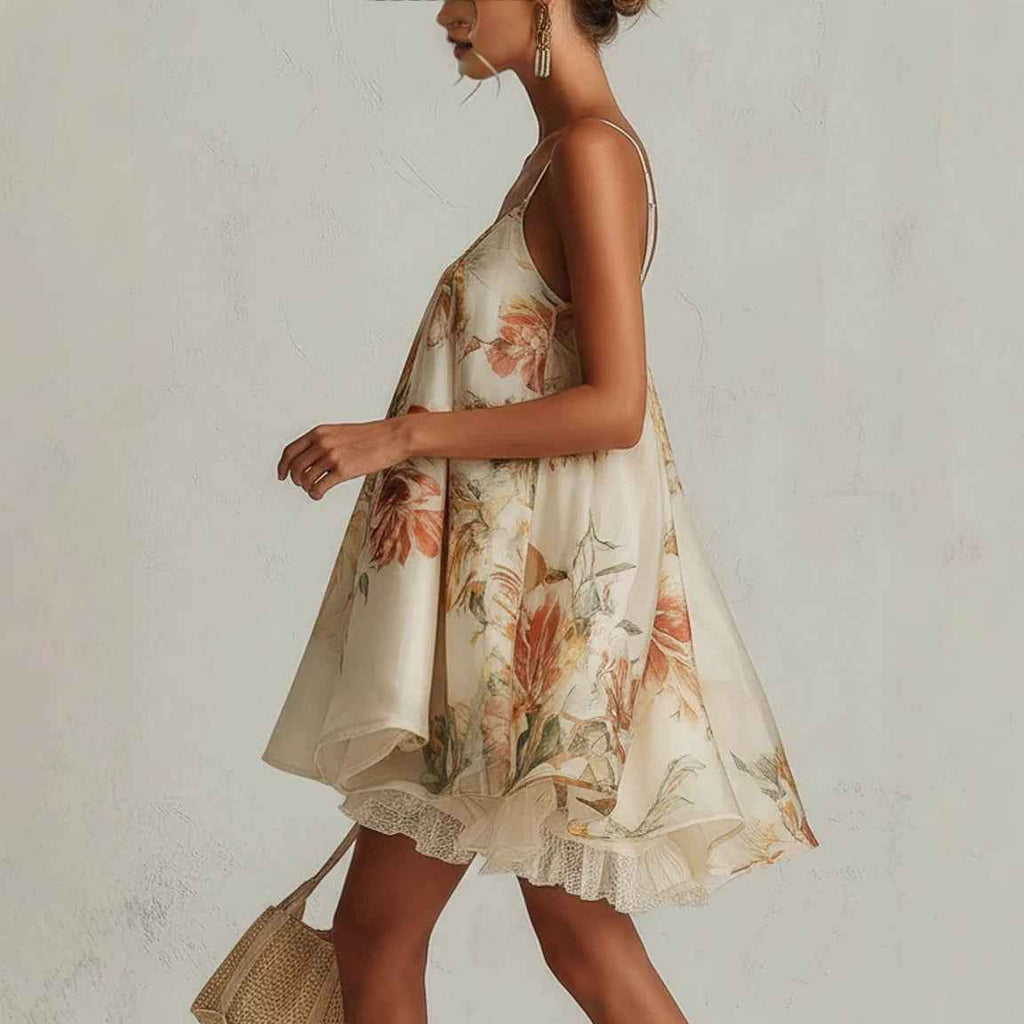 Irregular-hemline Vacation Dress