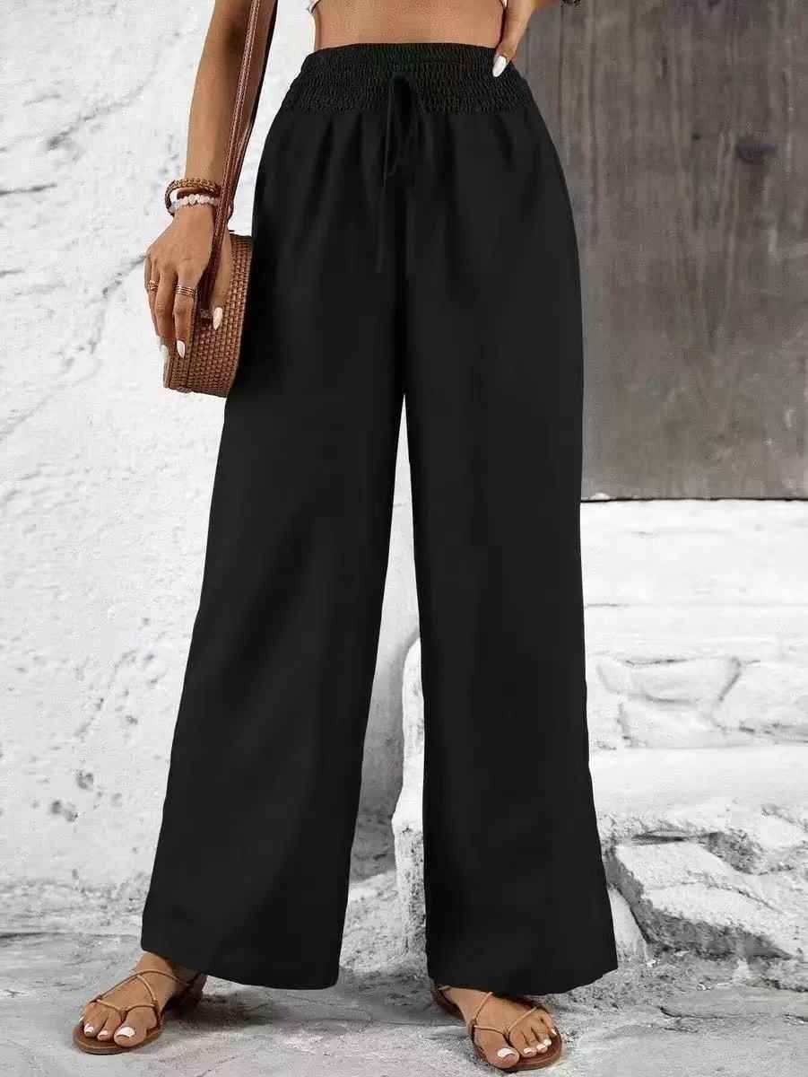 High-Waist Straight-Leg Trousers — 7 Colours, S–XXL