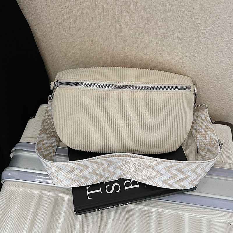Corduroy Crossbody Bag — 4 Colours