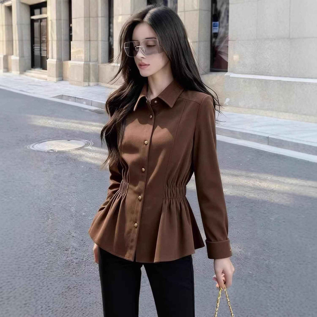 Figure-flattering Outerwear With An Elegant Blouse