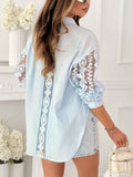 Lace Embroidered Hollow-Out Long Sleeve Cardigan