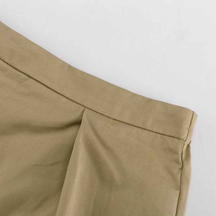Khaki Oversized Sleeveless Blazer & Shorts Co-ord Set