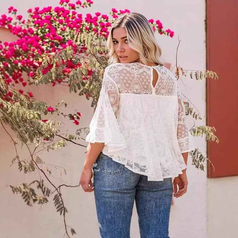 French-Style Elegant Top — Soft Versatile Blouse