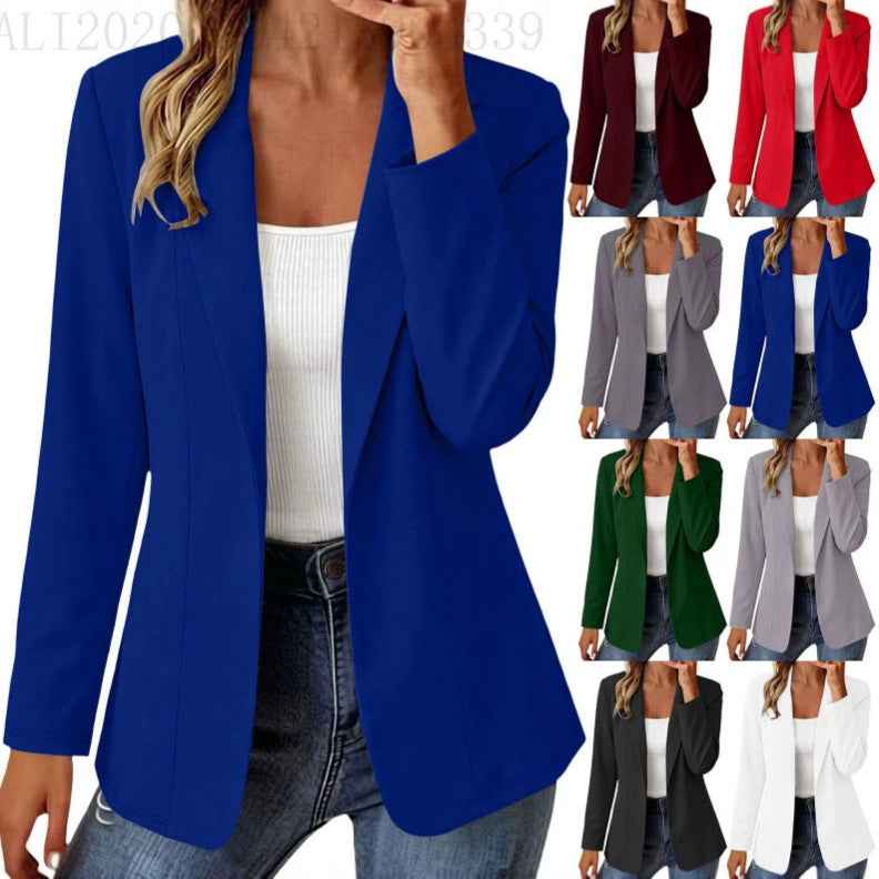 Long Open-Front Blazer – Slim Fit Coat | 8 Colours