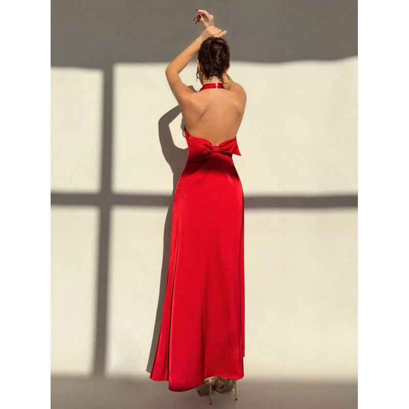 Bow-tie Slim-fit Casual Dress For Women