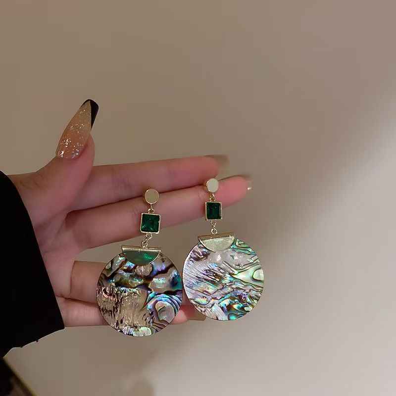 Vintage Square Acrylic Earrings – Elegant High-End Women’s Jewelry