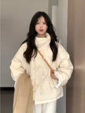 Cotton-Padded Coat with Princess Sleeves – 5 Pastel Colours