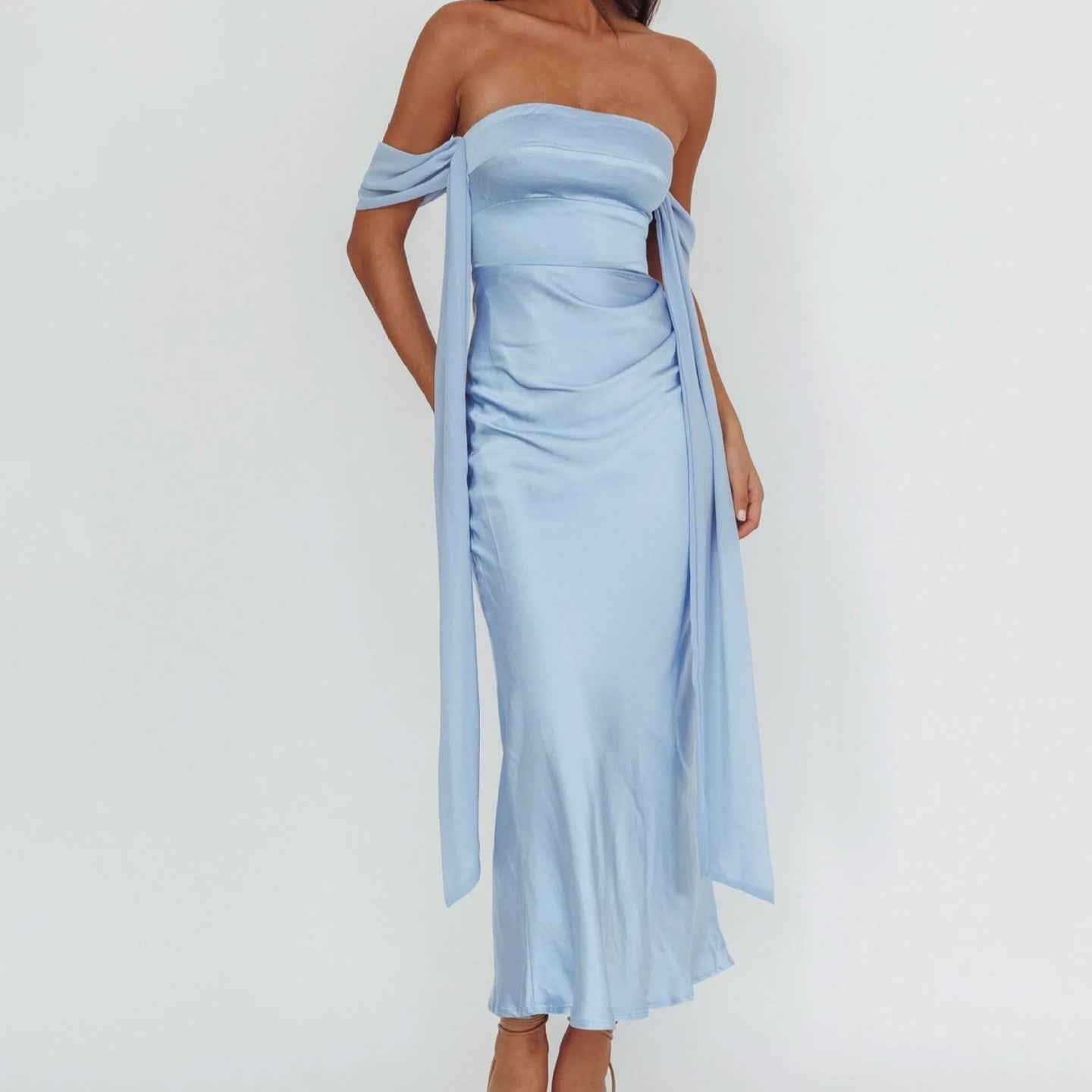 Strapless Fairy Maxi Dress – High Waist Patchwork