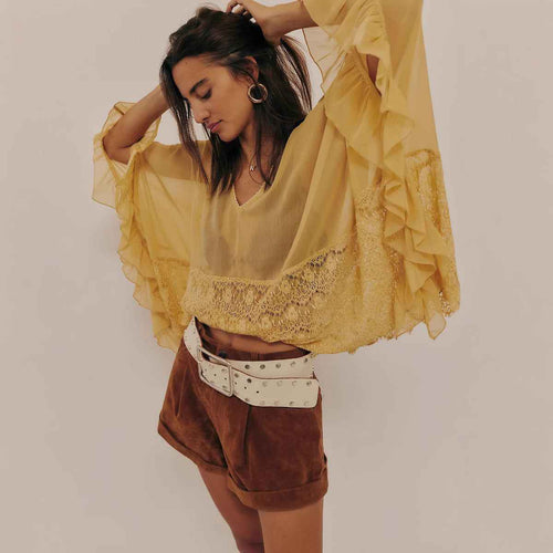 Womens Blouse With Batwing Sleeves For The Beach