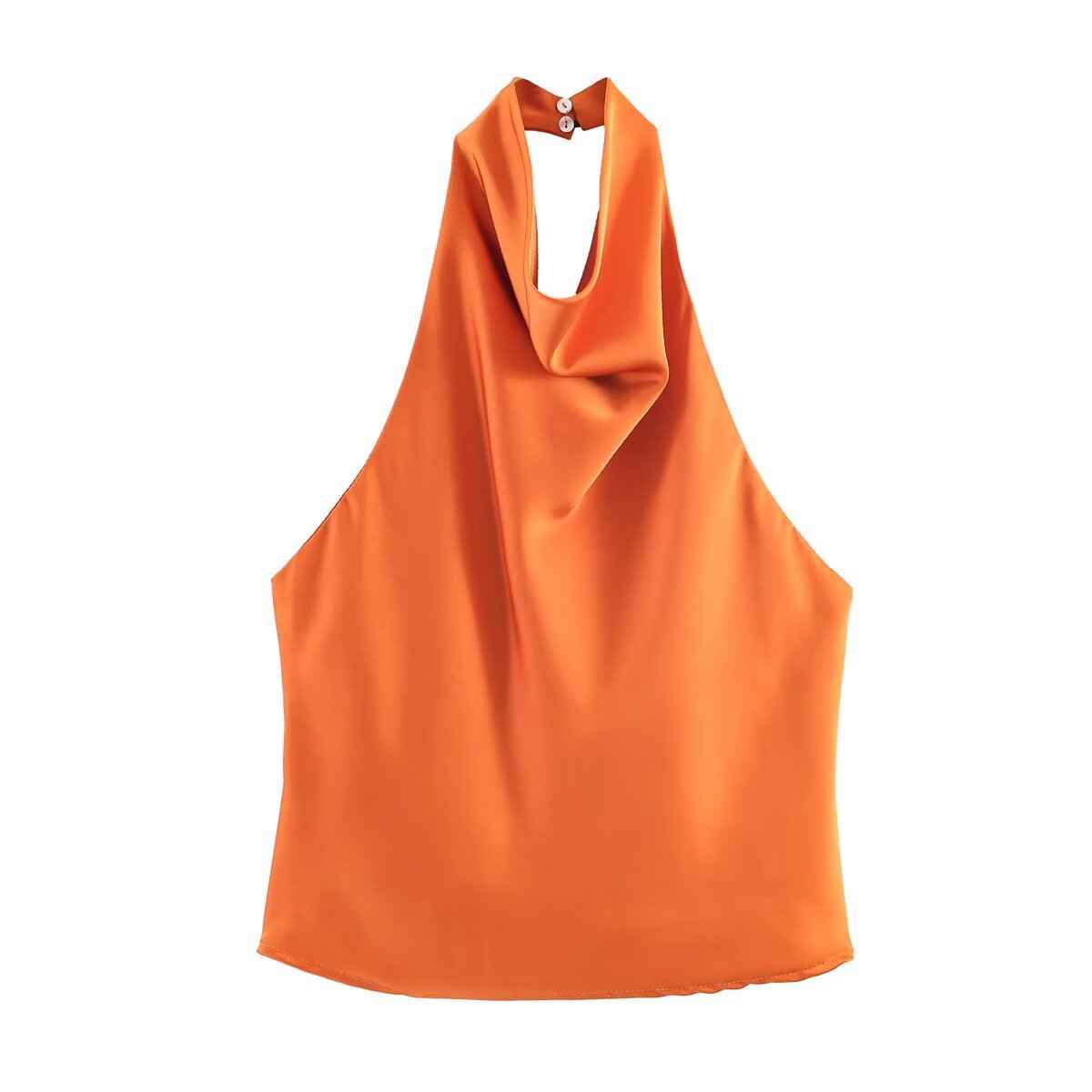 Women's Halter Neck Backless Top – Slim Fit, 11 Colours | S–L