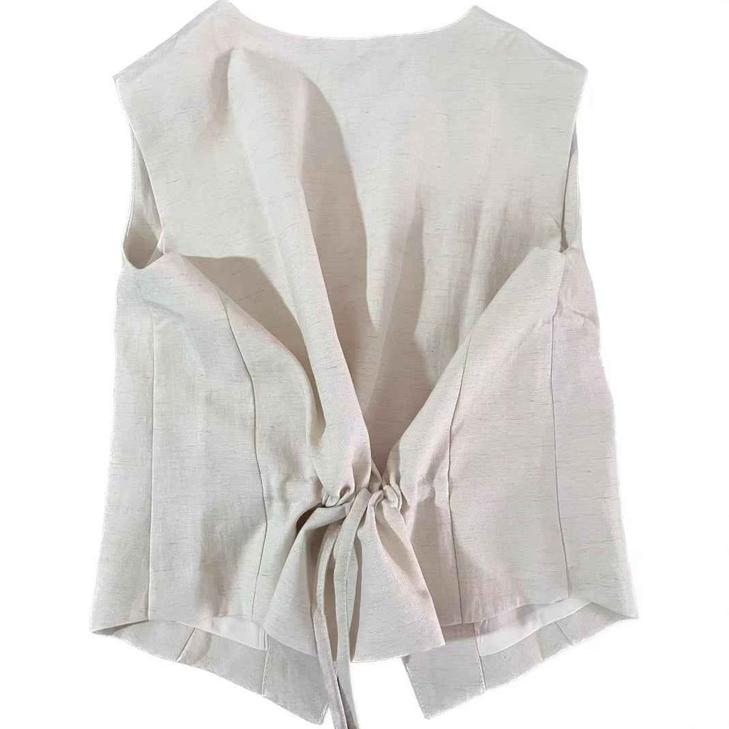 Linen Tencel Vest And Wide-leg Long Pants Two Pieces Set