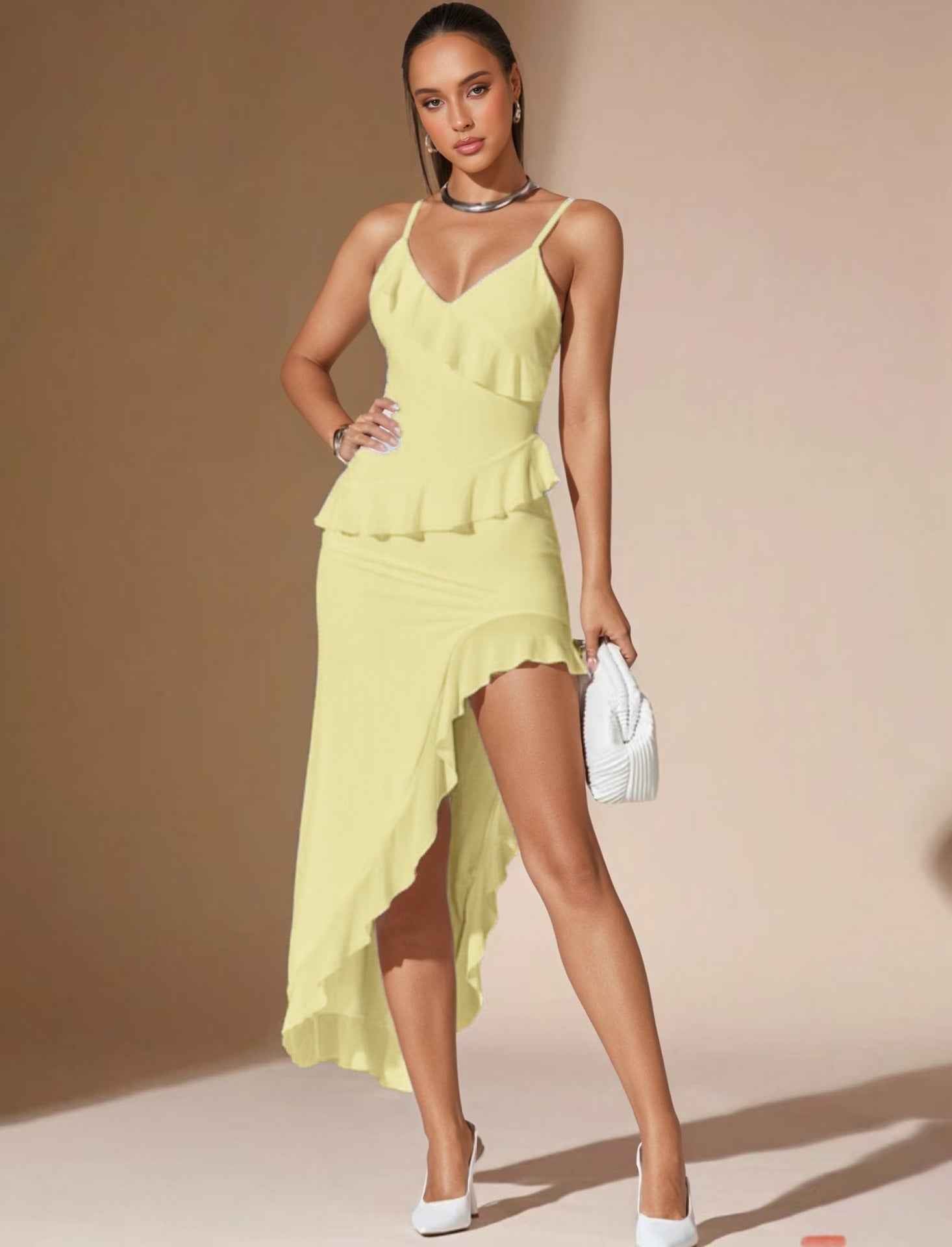 Mesh-Panel Seaside Holiday Dress