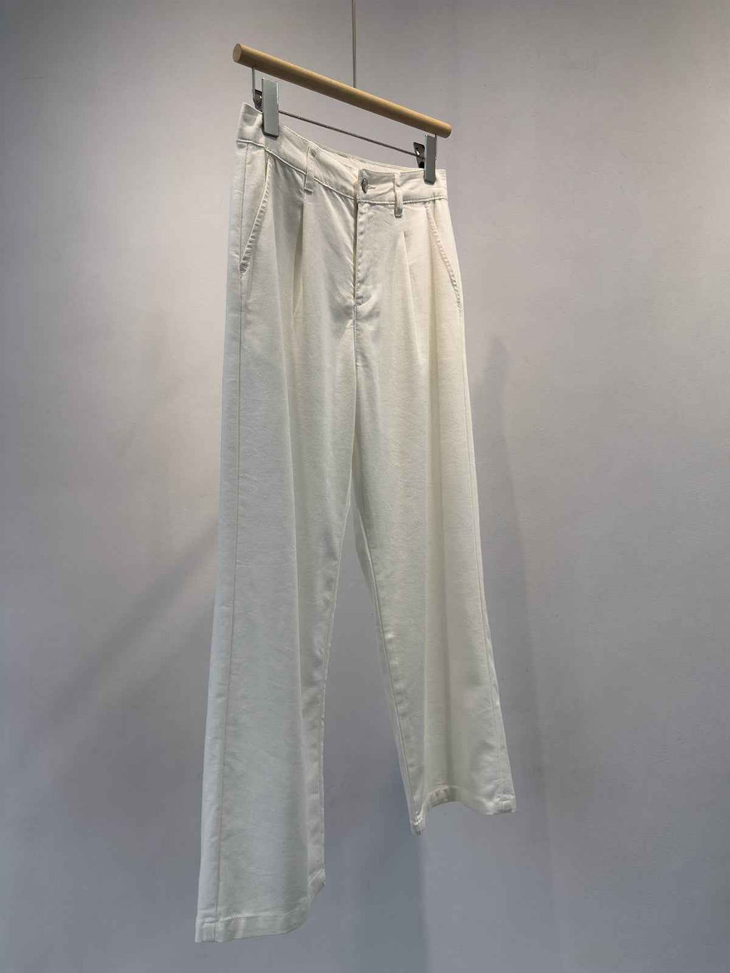 98-length Wide-leg White Straight-leg Casual Workwear Jeans