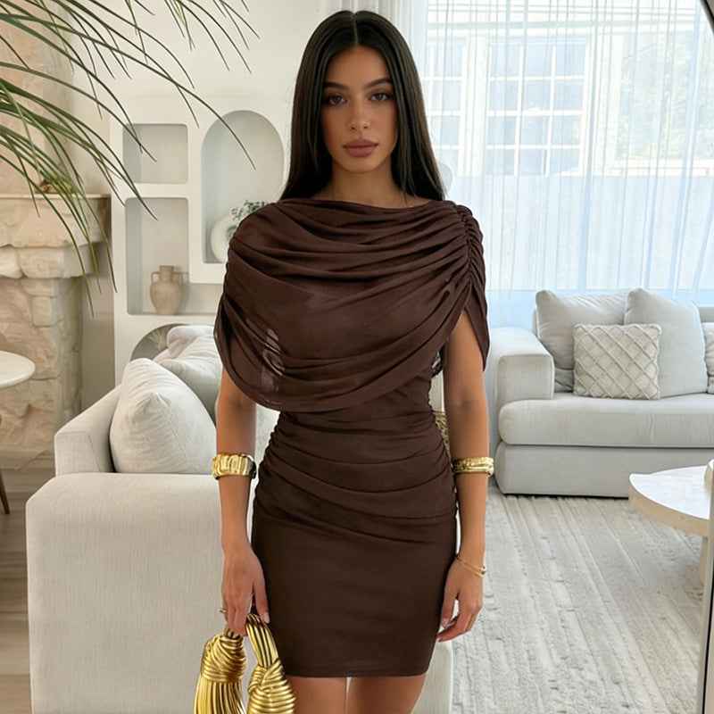 Patchwork Midi Dress — High Waist, Slim Fit, Sleeveless Street Fashion