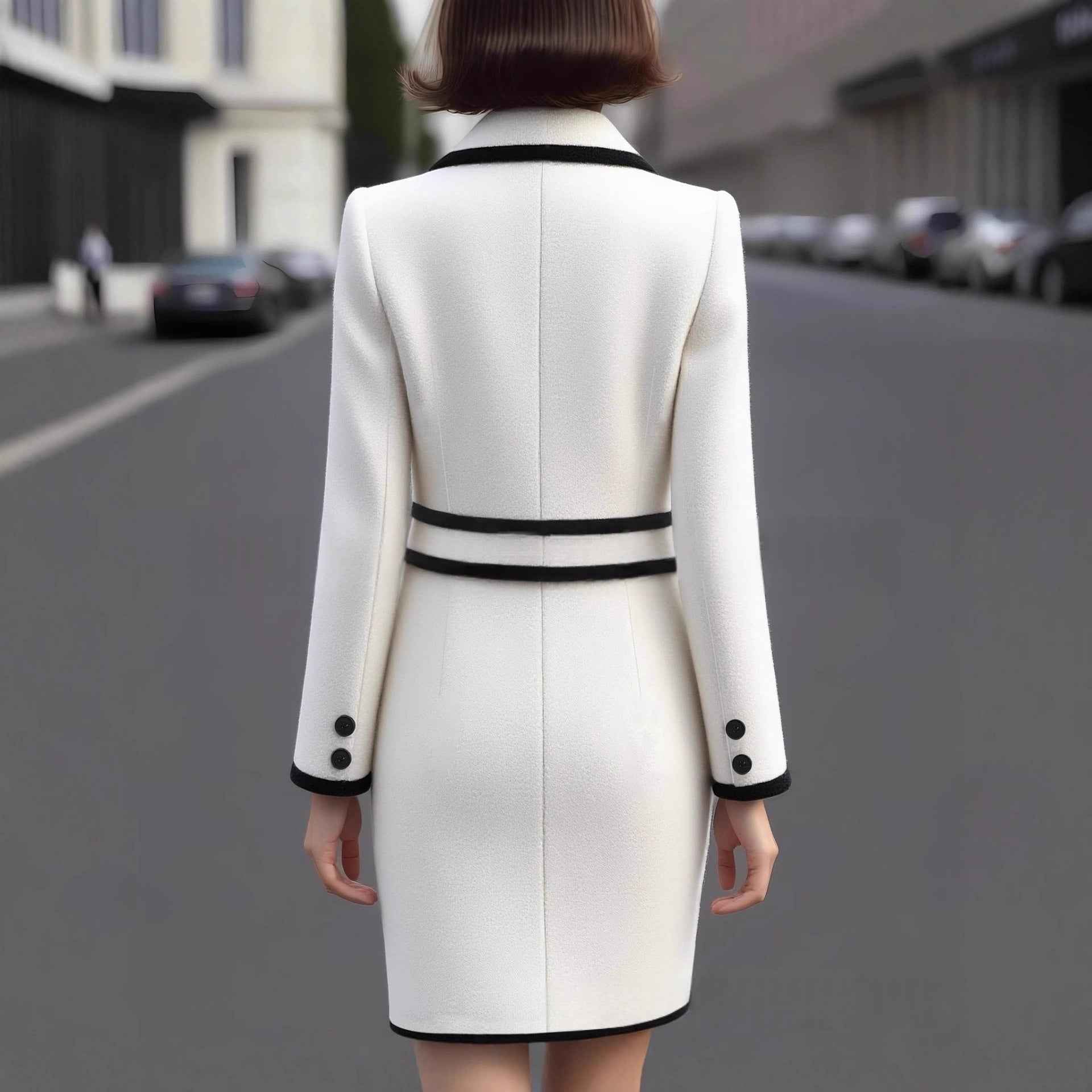 Fashionable Solid-Color Slim-Fit Dress For Women
