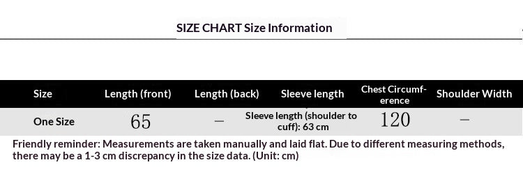 Women's Relaxed Crew-Neck Knit Pullover - one-size 120 cm chest and 65 cm front length chart