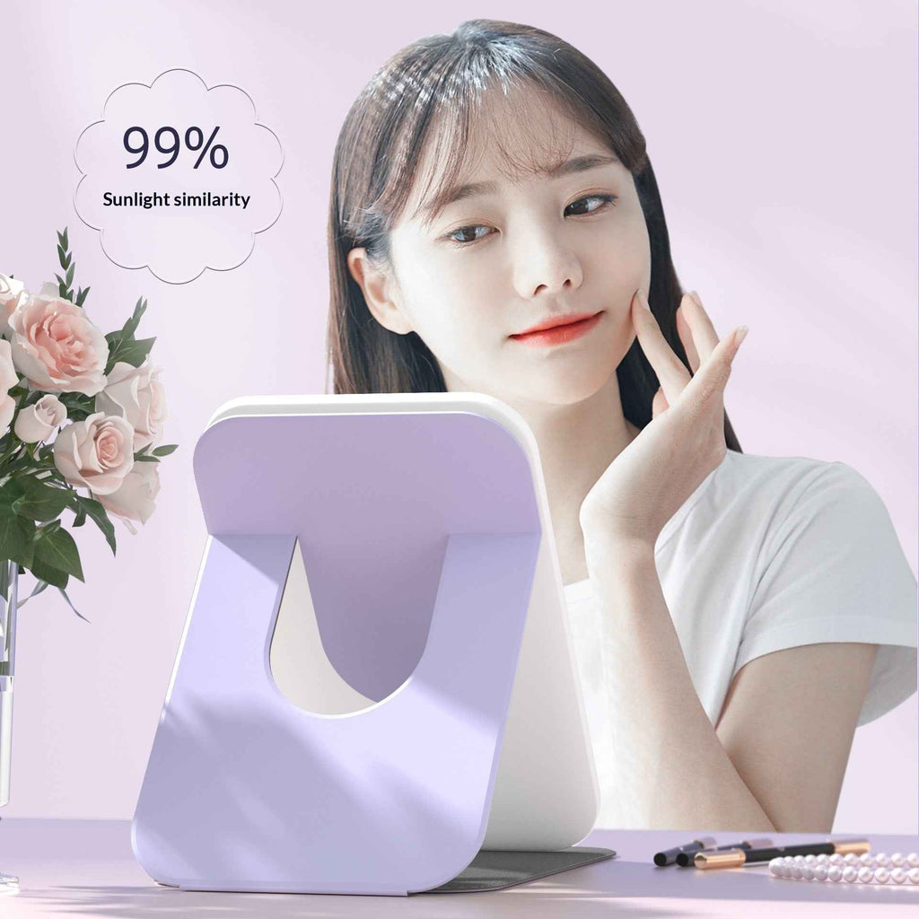 LED Folding Makeup Mirror with Protective Case
