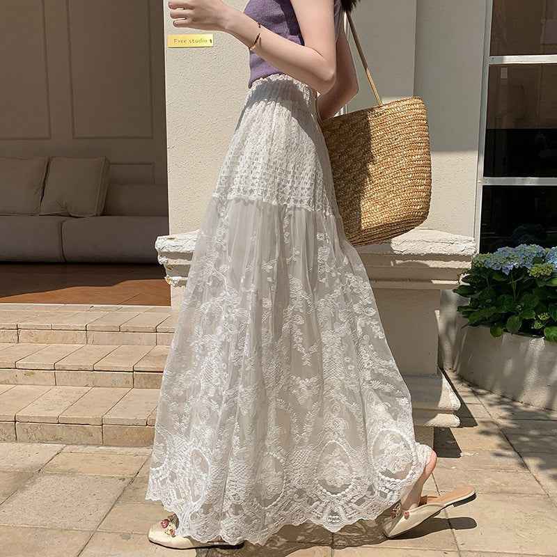 Slimming High-waisted Chic Casual A-line Maxi Skirt